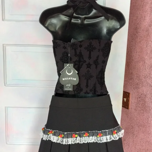 LAST 1!!! Killstar dbl corset Halter Top! nwt in bags! Victorian Gothic corset! - Picture 8 of 10